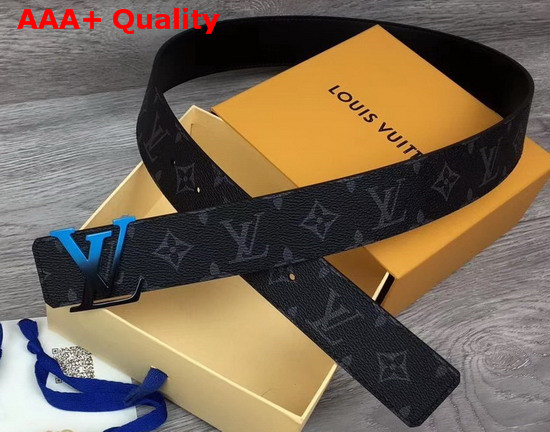 Louis Vuitton LV Sunset 40mm Reversible Belt Grey Monogram Eclipse Canvas and Black Calf Leather Lining M0227T Replica