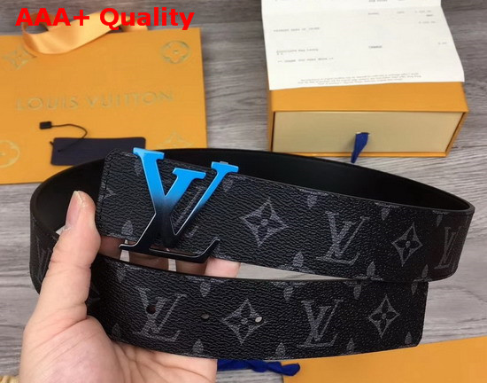 Louis Vuitton LV Sunset 40mm Reversible Belt Grey Monogram Eclipse Canvas and Black Calf Leather Lining M0227T Replica