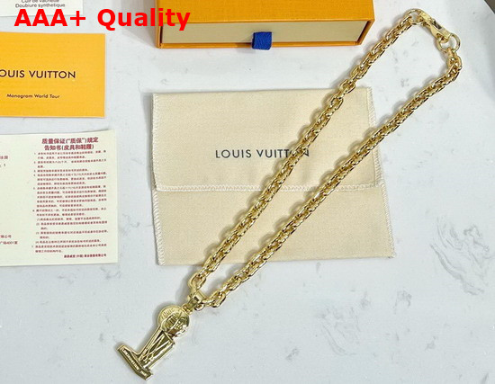 Louis Vuitton LVXNBA Necklace in Yellow Gold Metal MP2857 Replica