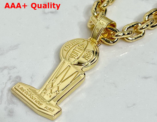 Louis Vuitton LVXNBA Necklace in Yellow Gold Metal MP2857 Replica