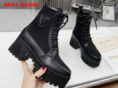 Louis Vuitton Laureate Platform Desert Boot in Black Textile 1AC7RU Replica