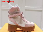 Louis Vuitton Laureate Platform Desert Boot in White and Pink Suede and Plain Calf Leather 1AD23N Replica