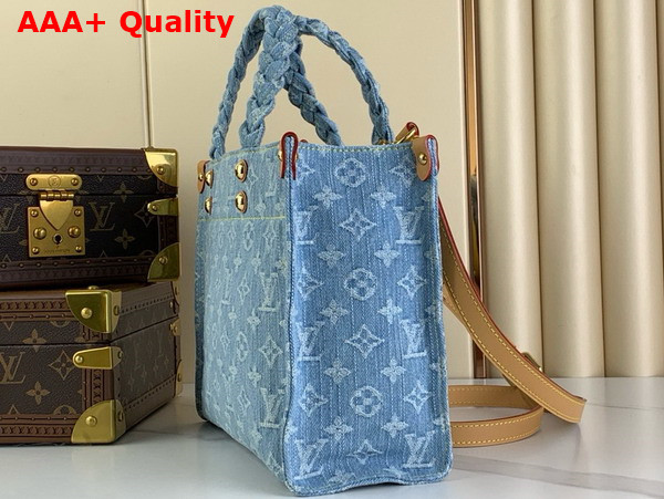 Louis Vuitton Let Go PM Tote in Sky Blue Denim Monogram Denim M24897 Replica