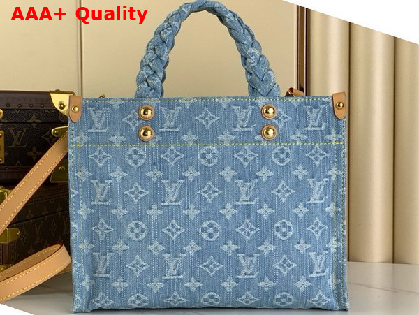 Louis Vuitton Let Go PM Tote in Sky Blue Denim Monogram Denim M24897 Replica