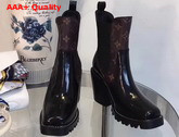 Louis Vuitton Limitless Ankle Boot Glazed Calf Leather with Monogram Canvas 1A3GP5 Replica