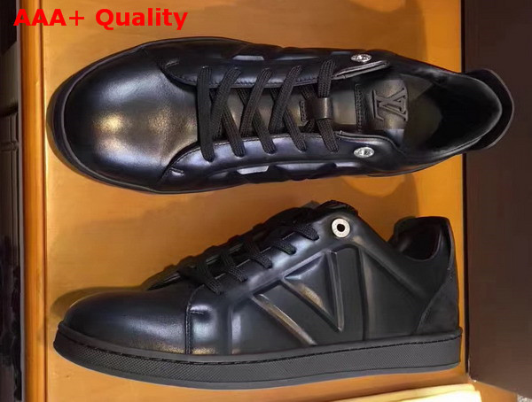 Louis Vuitton Line Up Sneaker in Black Calf Leather and Suede Calf Leather Replica