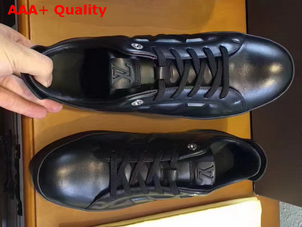 Louis Vuitton Line Up Sneaker in Black Calf Leather and Suede Calf Leather Replica