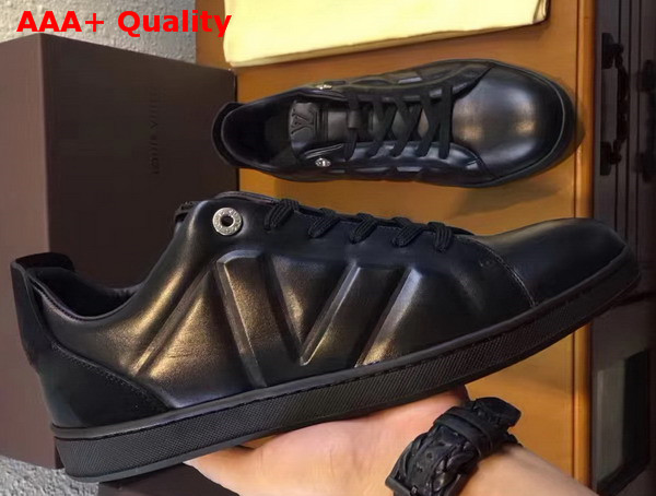 Louis Vuitton Line Up Sneaker in Black Calf Leather and Suede Calf Leather Replica