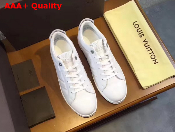 Louis Vuitton Line Up Sneaker in White Calf Leather and Suede Calf Leather Replica