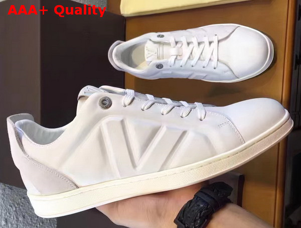 Louis Vuitton Line Up Sneaker in White Calf Leather and Suede Calf Leather Replica