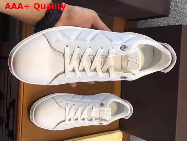 Louis Vuitton Line Up Sneaker in White Calf Leather and Suede Calf Leather Replica