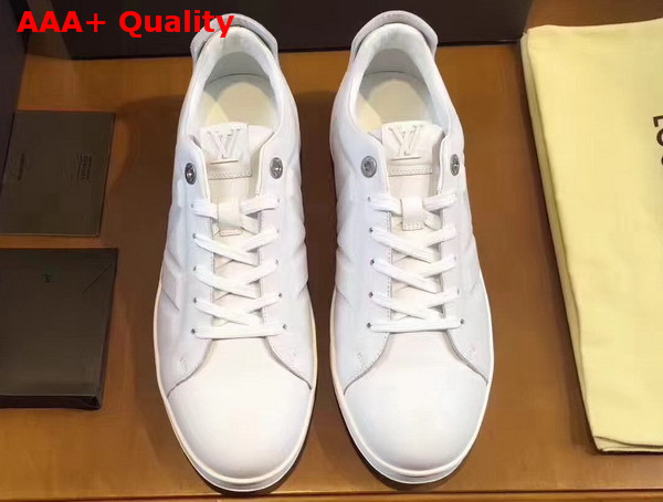 Louis Vuitton Line Up Sneaker in White Calf Leather and Suede Calf Leather Replica