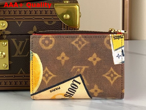 Louis Vuitton Lisa Wallet in Monogram Coated Canvas Printed with Vintage Hotel Labels Replica