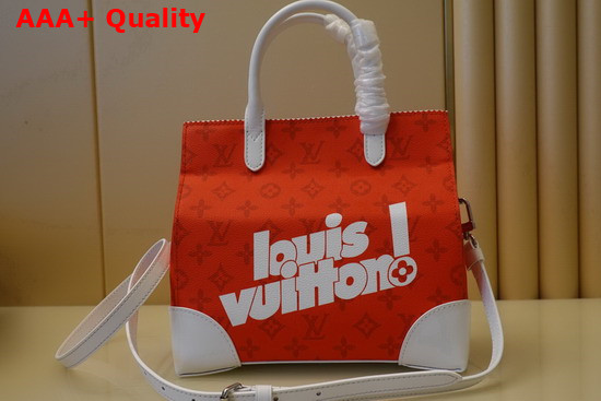 Louis Vuitton Litter Bag in Red Vintage Monogram Canvas Replica