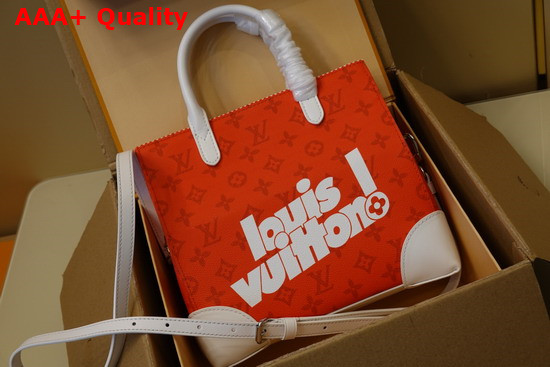 Louis Vuitton Litter Bag in Red Vintage Monogram Canvas Replica