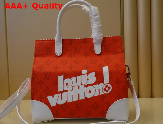 Louis Vuitton Litter Bag in Red Vintage Monogram Canvas Replica