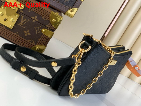 Louis Vuitton Liv Pochette in Black Monogram Empreinte Leather M83301 Replica