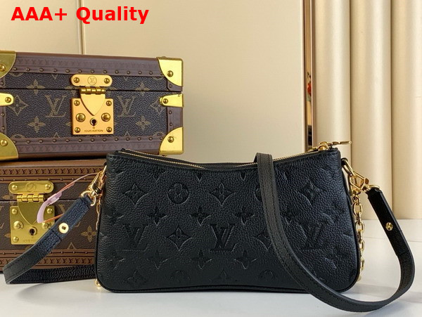 Louis Vuitton Liv Pochette in Black Monogram Empreinte Leather M83301 Replica