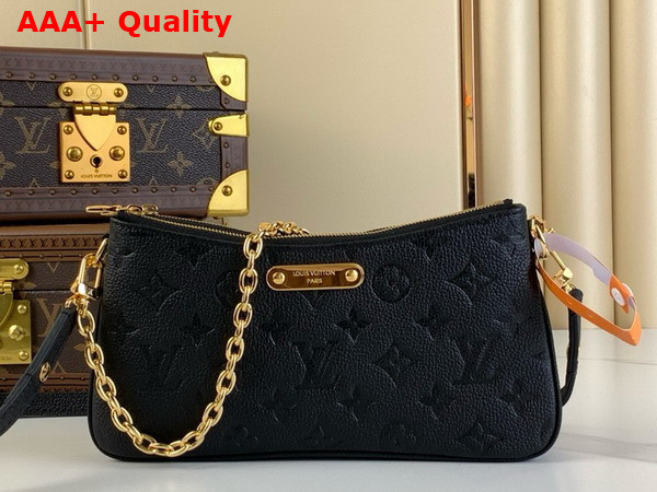 Louis Vuitton Liv Pochette in Black Monogram Empreinte Leather M83301 Replica