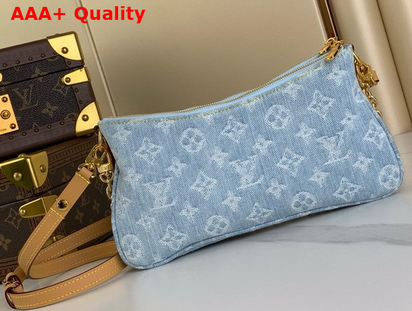 Louis Vuitton Liv Pochette in Sky Blue Monogram Denim M83532 Replica