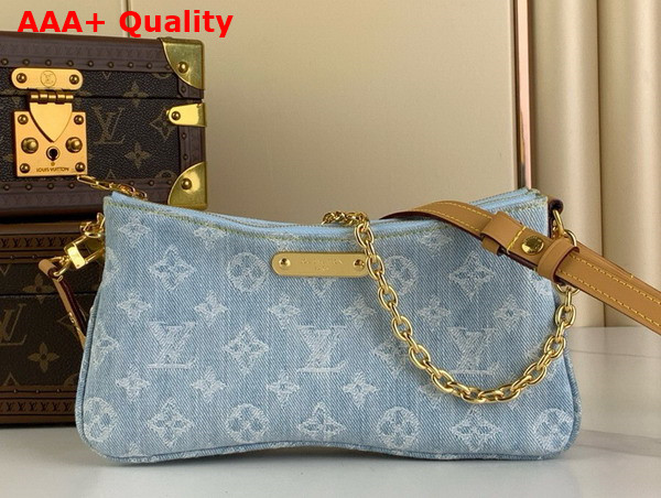 Louis Vuitton Liv Pochette in Sky Blue Monogram Denim M83532 Replica