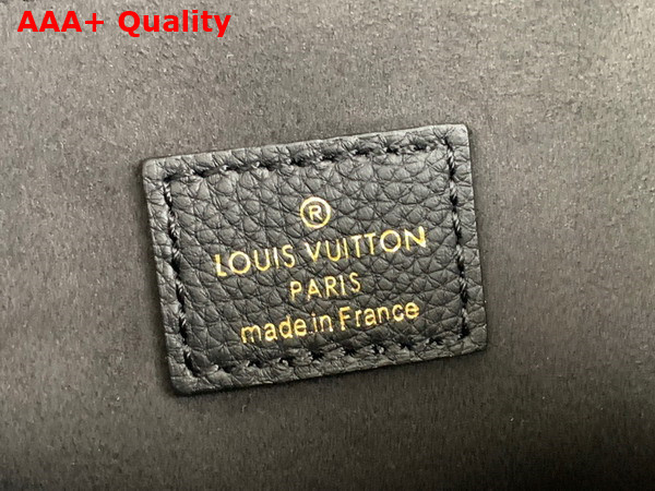 Louis Vuitton Lock Go Handbag in Black Grained Calf Leather M22311 Replica