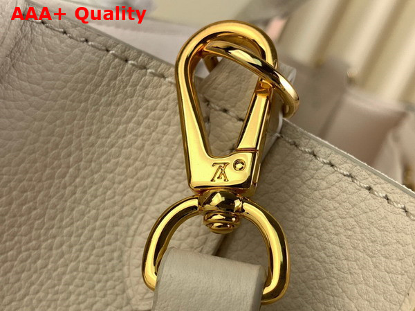 Louis Vuitton Lock Go Handbag in Quartz Grained Calf Leather M23637 Replica