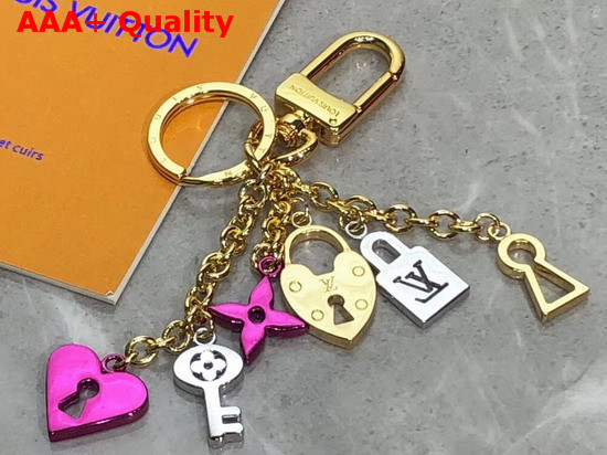 Louis Vuitton Lock Heart and Keys Bag Charm and Key Holder M67438 Replica