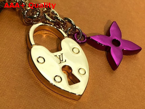 Louis Vuitton Lock Heart and Keys Bag Charm and Key Holder M67438 Replica