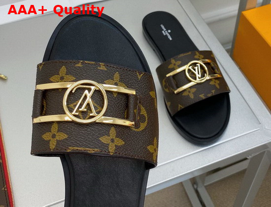 Louis Vuitton Lock It Flat Mule in Patent Monogram Canvas 1A64MO Replica