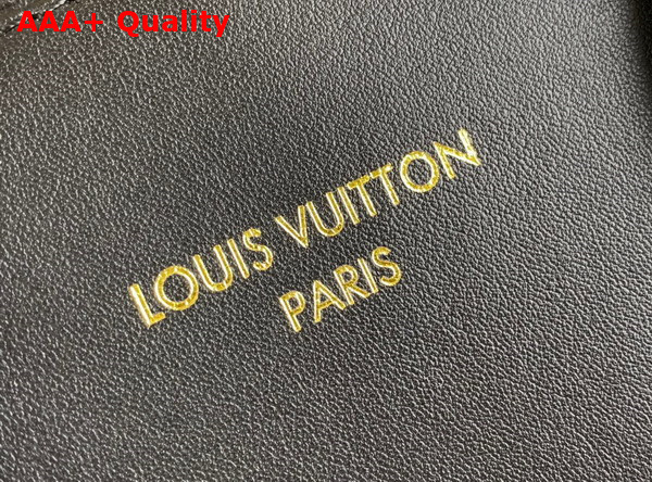 Louis Vuitton Lock It MM Bag in Black Taurillon Leather and Smooth Leather M22914 Replica