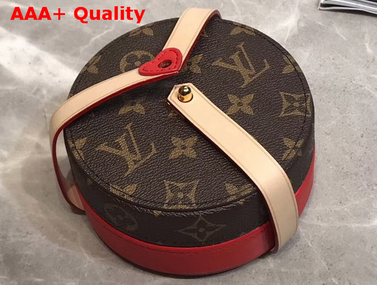 Louis Vuitton Lock Me Box Gm Monogram Canvas and Red Natural Leather GI0352 Replica