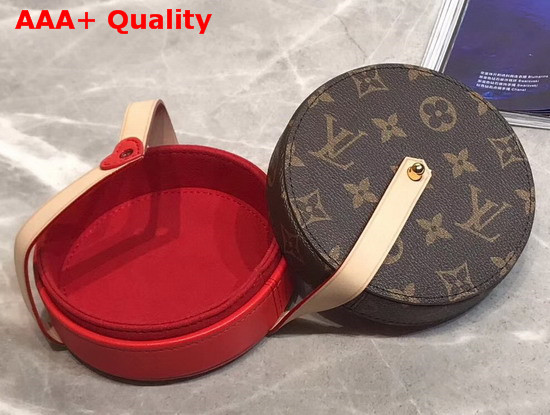 Louis Vuitton Lock Me Box Gm Monogram Canvas and Red Natural Leather GI0352 Replica