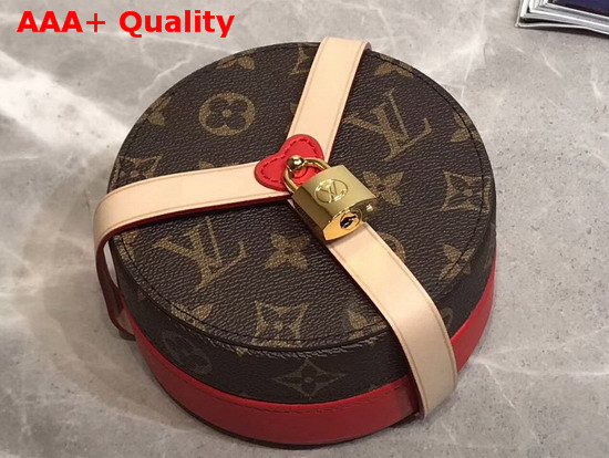 Louis Vuitton Lock Me Box Gm Monogram Canvas and Red Natural Leather GI0352 Replica