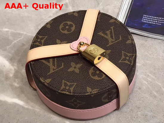 Louis Vuitton Lock Me Box Gm in Monogram Canvas and Pink Natural Leather Replica