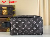 Louis Vuitton Locker Dopp Kit Black Brushed Monogram Cowhide Leather M11670 Replica