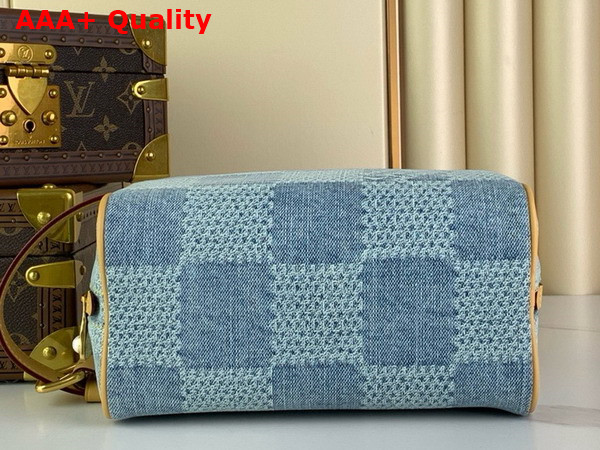 Louis Vuitton Locker Dopp Kit Blue Damier Denim 3D Cotton Canvas N40753 Replica