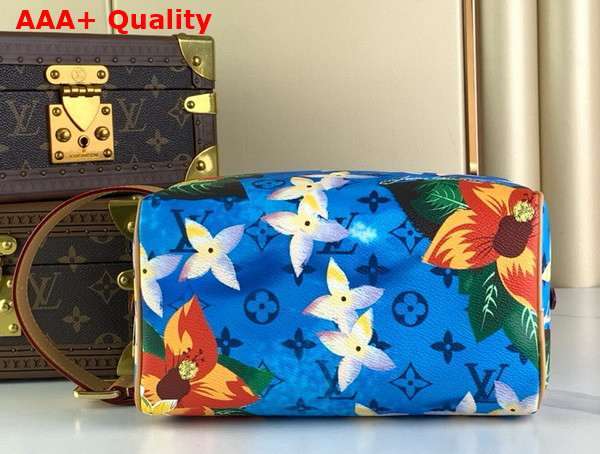 Louis Vuitton Locker Dopp Kit Bright Blue Monogram Surfin Coated Canvas Replica