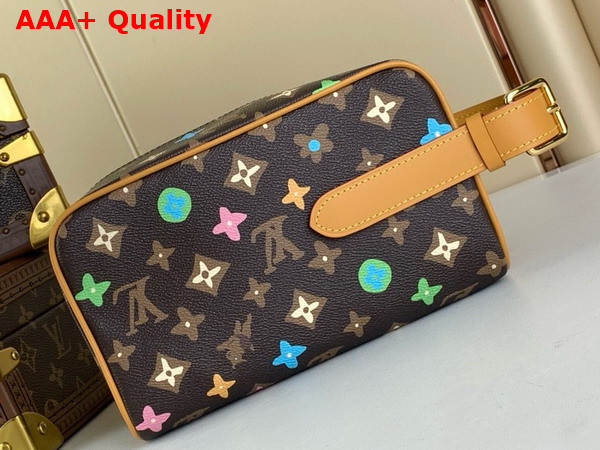 Louis Vuitton Locker Dopp Kit Chocolate Monogram Craggy Coated Canvas M47069 Replica