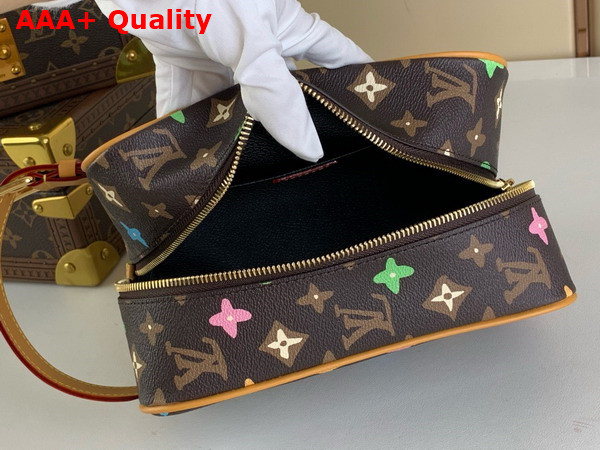 Louis Vuitton Locker Dopp Kit Chocolate Monogram Craggy Coated Canvas M47069 Replica