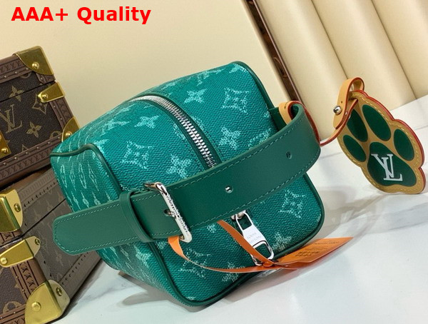 Louis Vuitton Locker Dopp Kit Green Monogram Heritage Coated Canvas M12688 Replica