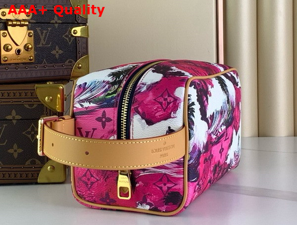 Louis Vuitton Locker Dopp Kit Pink Monogram Surfin Coated Canvas Replica