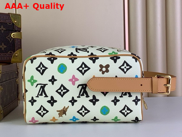 Louis Vuitton Locker Dopp Kit Vanilla Monogram Craggy Coated Canvas Replica