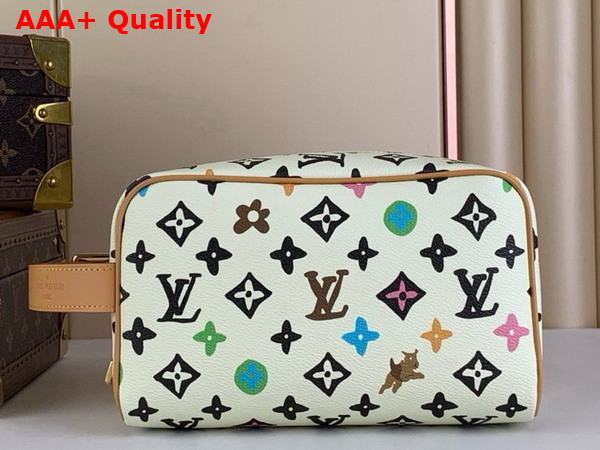 Louis Vuitton Locker Dopp Kit Vanilla Monogram Craggy Coated Canvas Replica