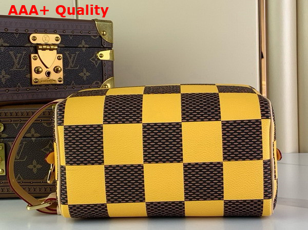 Louis Vuitton Locker Dopp Kit Yellow Damier Pop Coated Canvas N40567 Replica