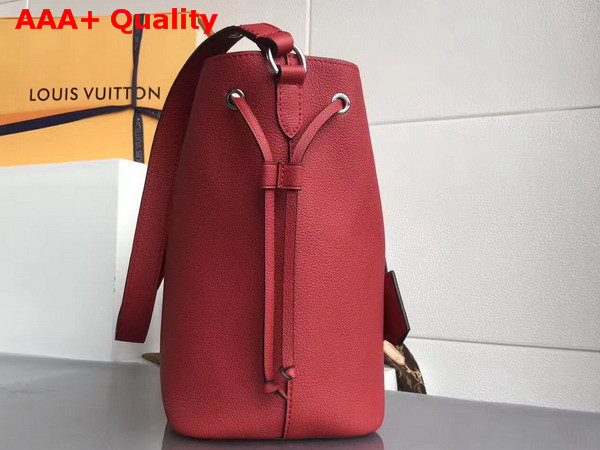 Louis Vuitton Lockme Bucket in Red Soft Calfskin with Microfiber Lining M54680 Replica