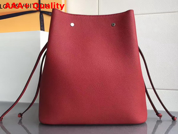 Louis Vuitton Lockme Bucket in Red Soft Calfskin with Microfiber Lining M54680 Replica