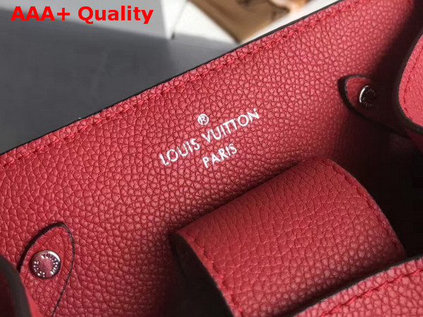 Louis Vuitton Lockme Bucket in Red Soft Calfskin with Microfiber Lining M54680 Replica