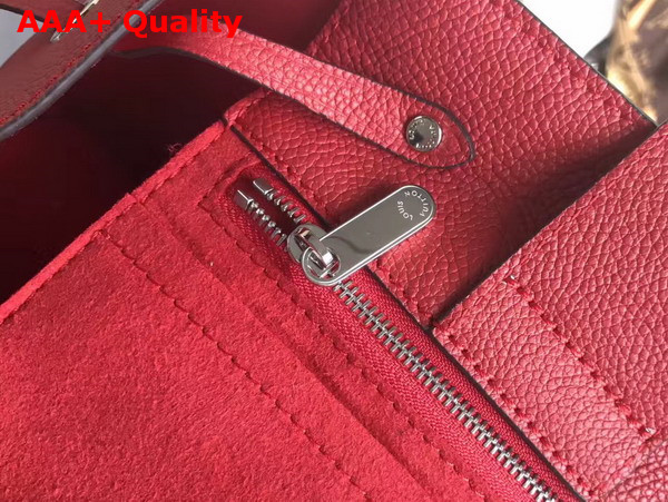 Louis Vuitton Lockme Bucket in Red Soft Calfskin with Microfiber Lining M54680 Replica