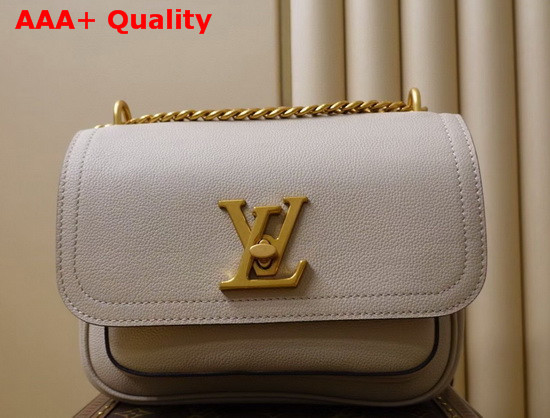 Louis Vuitton Lockme Chain PM Handbag Greige Grained Calf Leather M57072 Replica